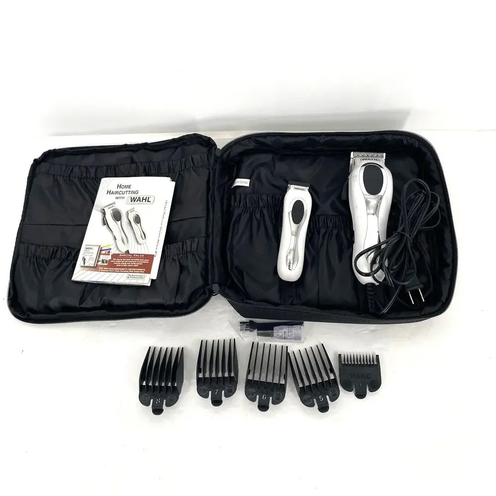 Wahl Home Haircut Kit Corded & Cordless Clippers Guards Case Tested Works